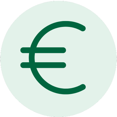 Icône euro représentant la taxe de séjour reversés.