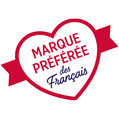 Label Marque préférée des Français pour Gîtes de France, catégorie location d’hébergements.
