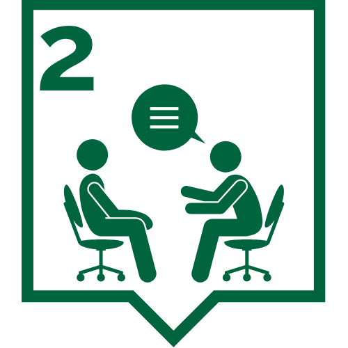 Icône représentant l’échange avec l’équipe locale Gîtes de France.