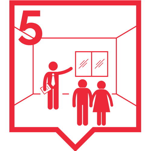 Icône illustrant l’évaluation et la visite d’agrément d’un hébergement.
