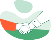 Poignée de main symbolisant la relation de confiance et l’accompagnement entre Gîtes de France et les propriétaires.